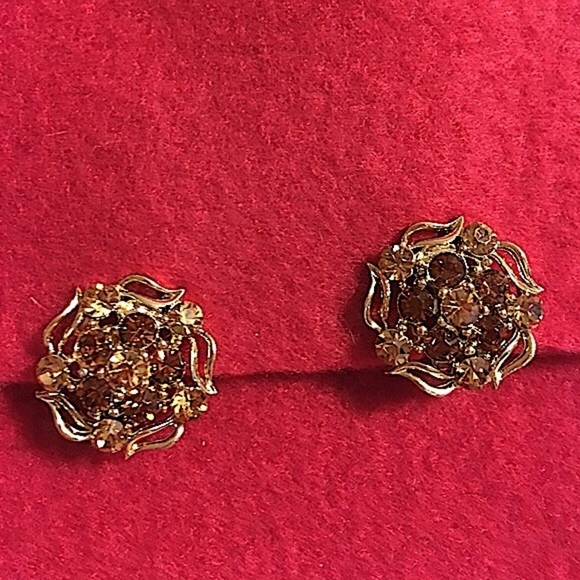 Lisner Crystal Earrings Vintage - Picture 4 of 4